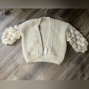 Chunky custom Knitted white Sweater